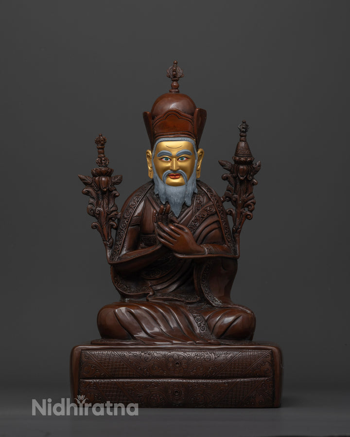 Guru Shapdum: The Mystical Master in Oxidized Copper