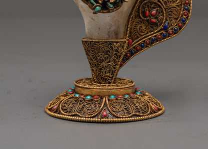 Auspicious Religious Conch for Altar Offerings
