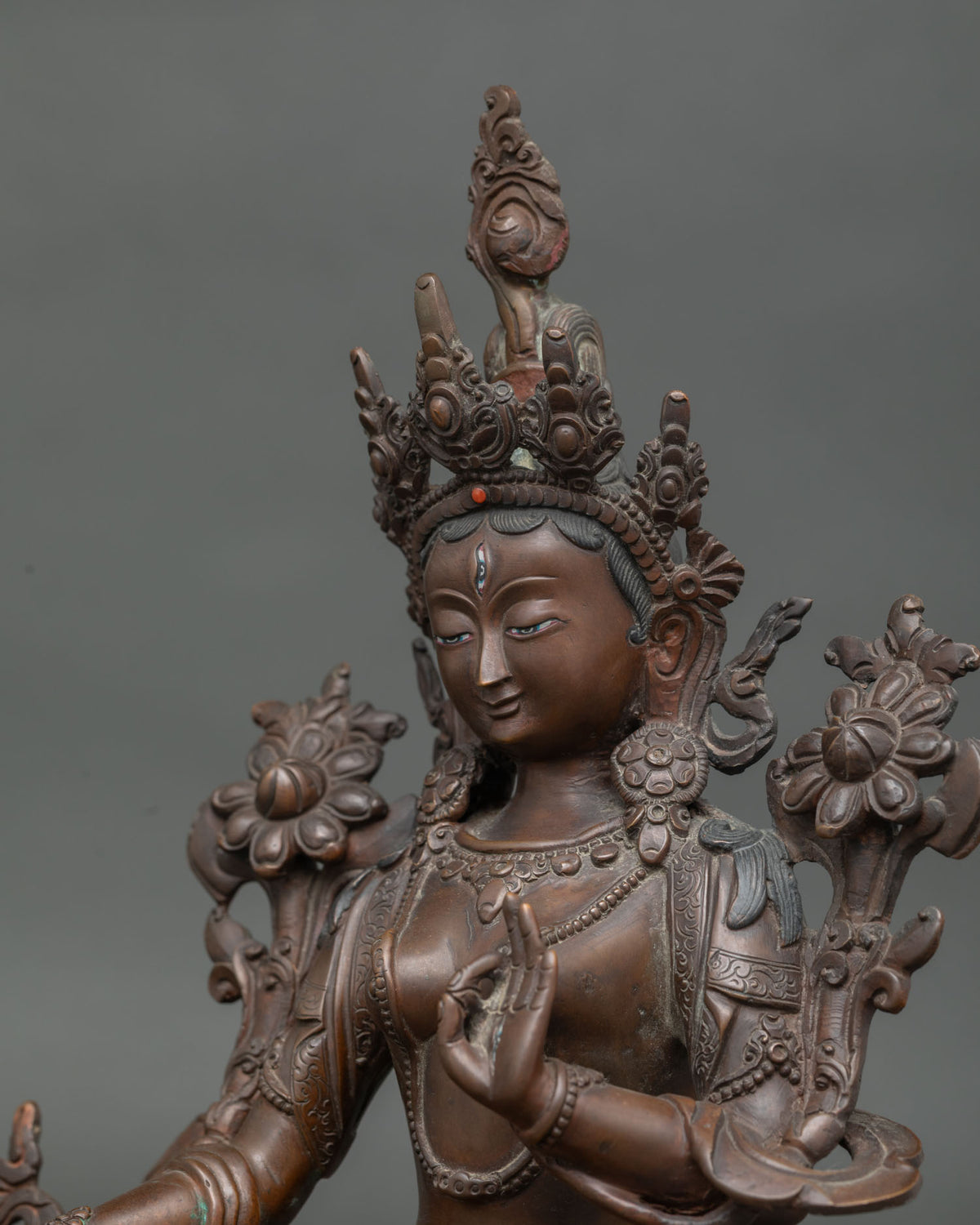 Seven Eyed White Tara Statue Compassion Healing Protection Long Life Vajrayana Buddhism.