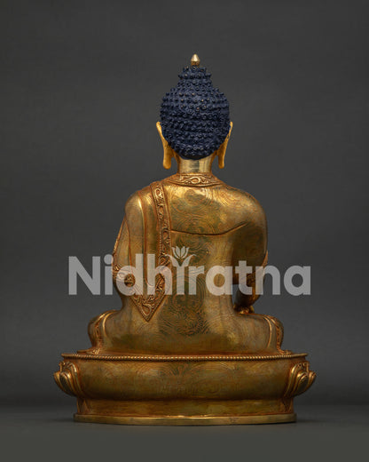 Shakyamuni Buddha sculpture, handcrafted by Newari artisans for meditation altar