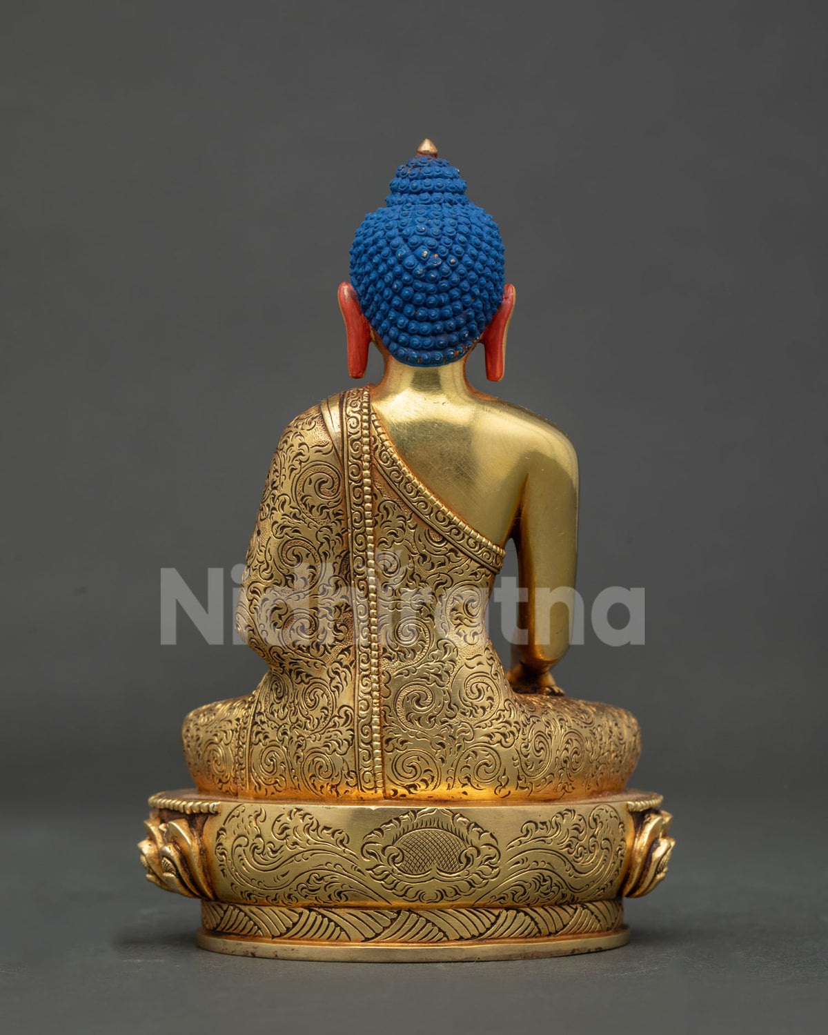Shakyamuni buddha statue from patan nepal for buddhist altar and meditation.