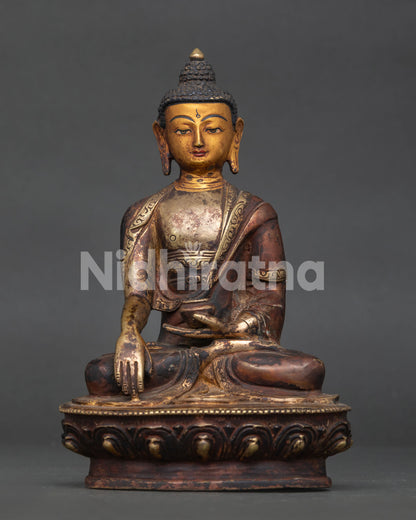 Shakyamuni Buddha Statue Handcrafted by Newari Artisans in Patan Nepal.