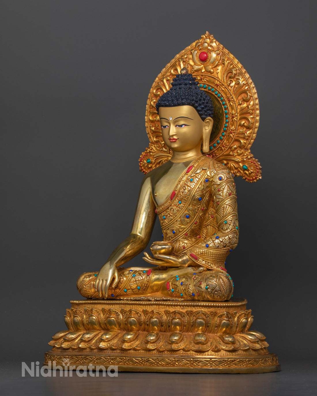 shakyamuni buddha statue side profile