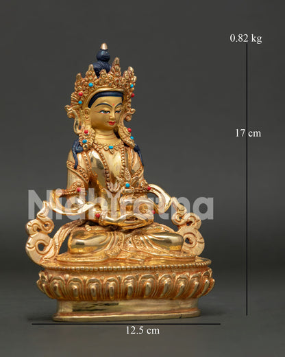 Side View of Amitayus Buddha of Infinite Life Holding Sacred Longevity Vase