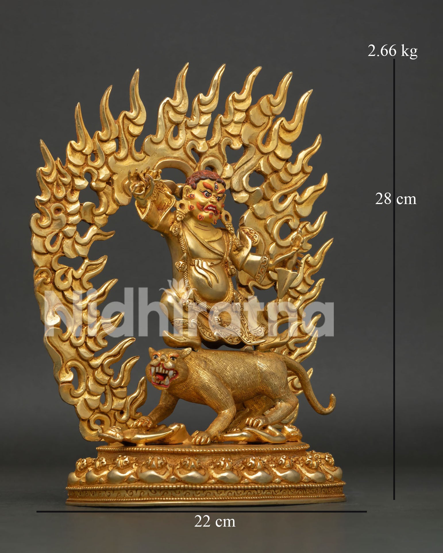 Side View of Dorje Drolo Statue, Holding Kila Dagger 