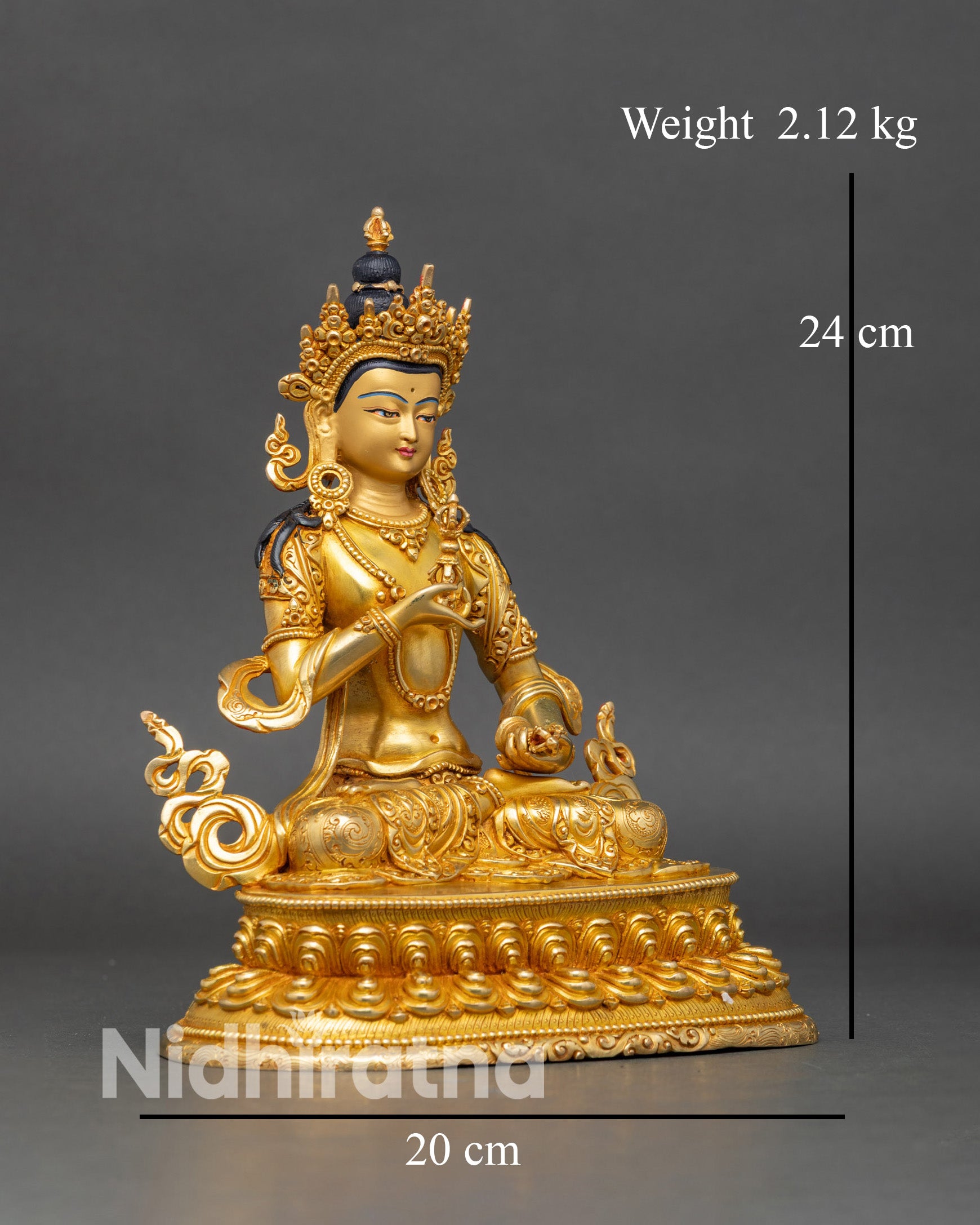 side-view-vajrasattva-statue-lotus-pedestal-copper-gold-meditation-spiritual-decor