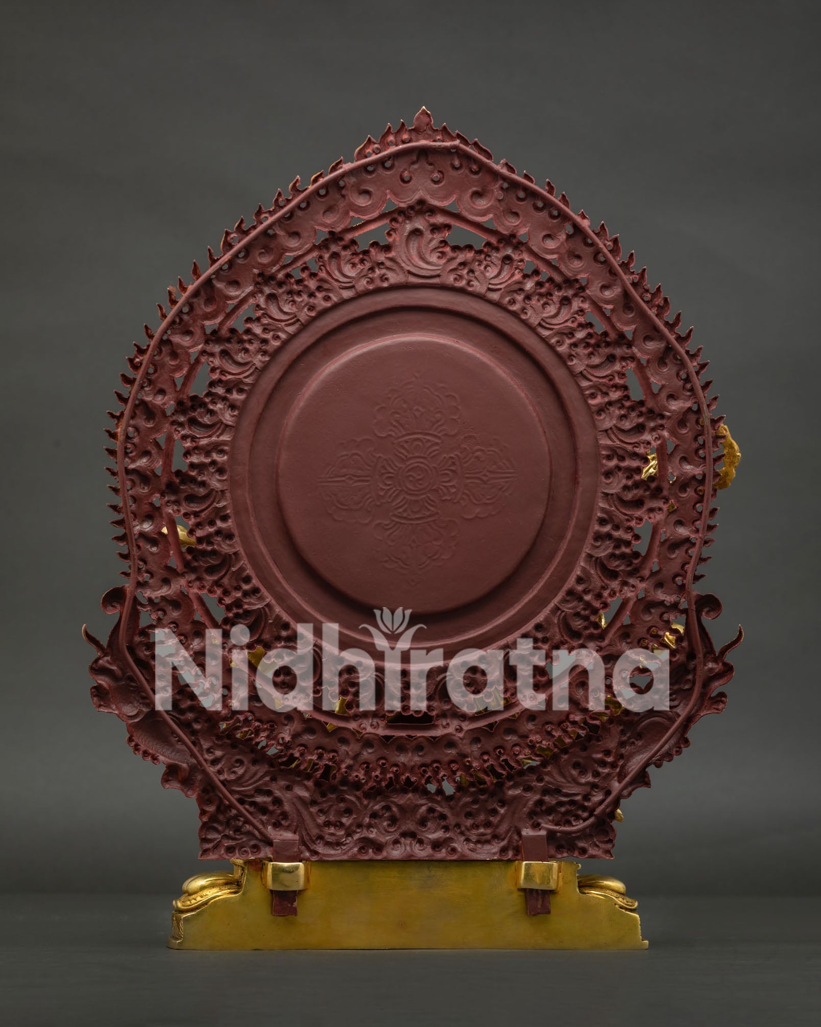 Six Armed Mahakala back view handcrafted copper Buddhist statue