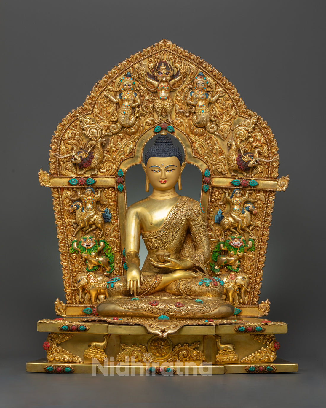 Shakyamuni Buddha Enthroned: Symbol of Enlightenment and Compassion