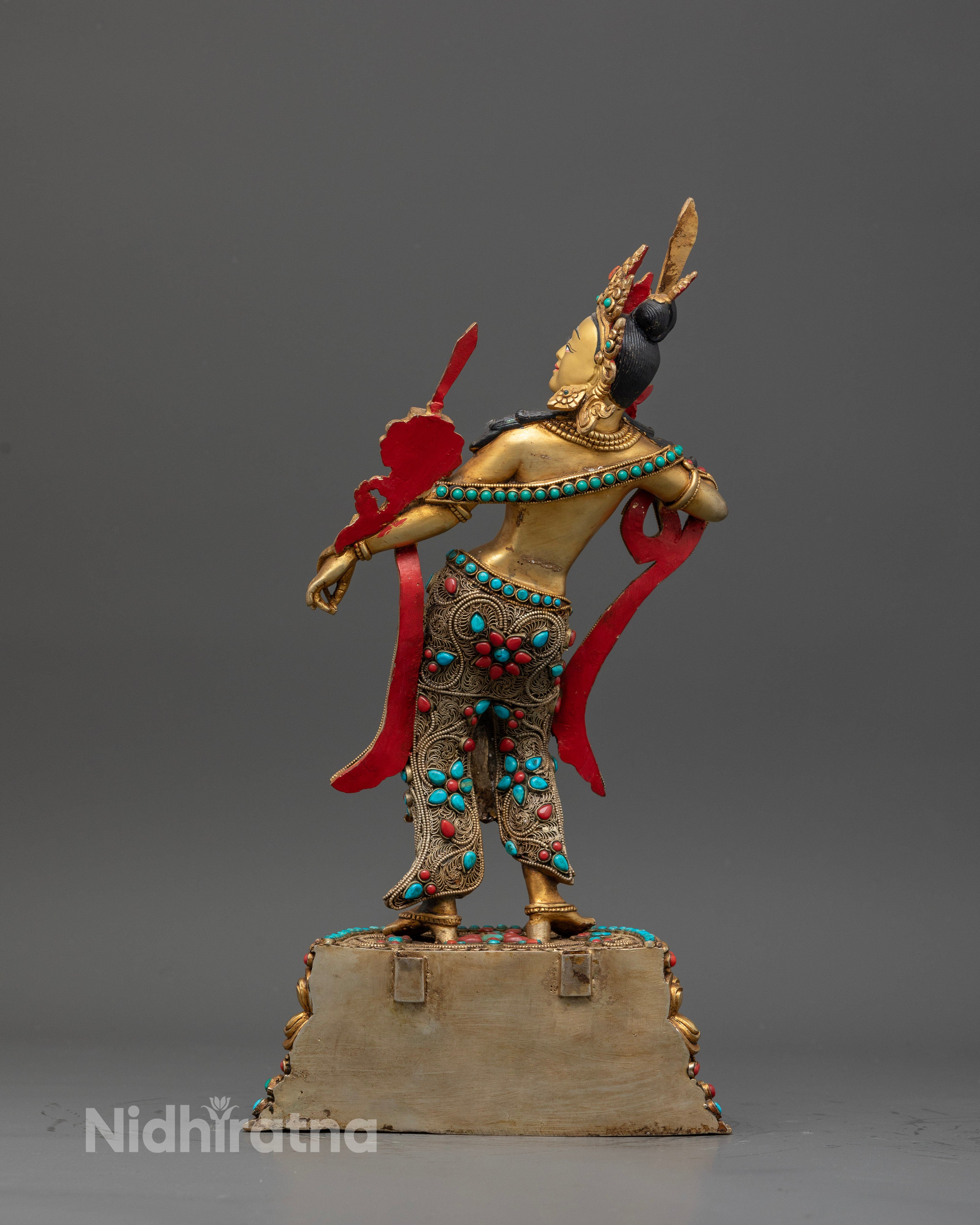 Standing Manjushri statue handcrafted by newari artists from patan nepal.
