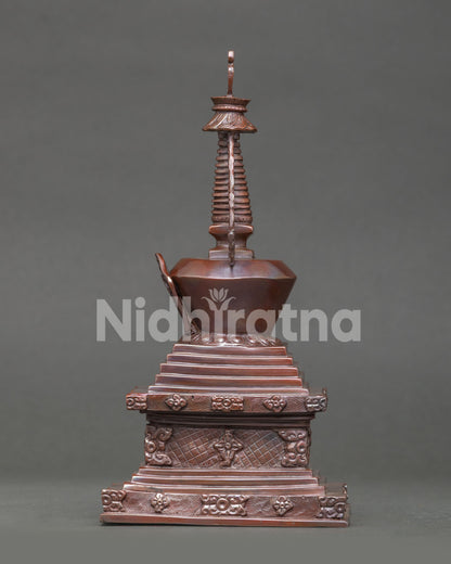 Stupa handmade by Newari artisans with Himalayan craftsmanship
