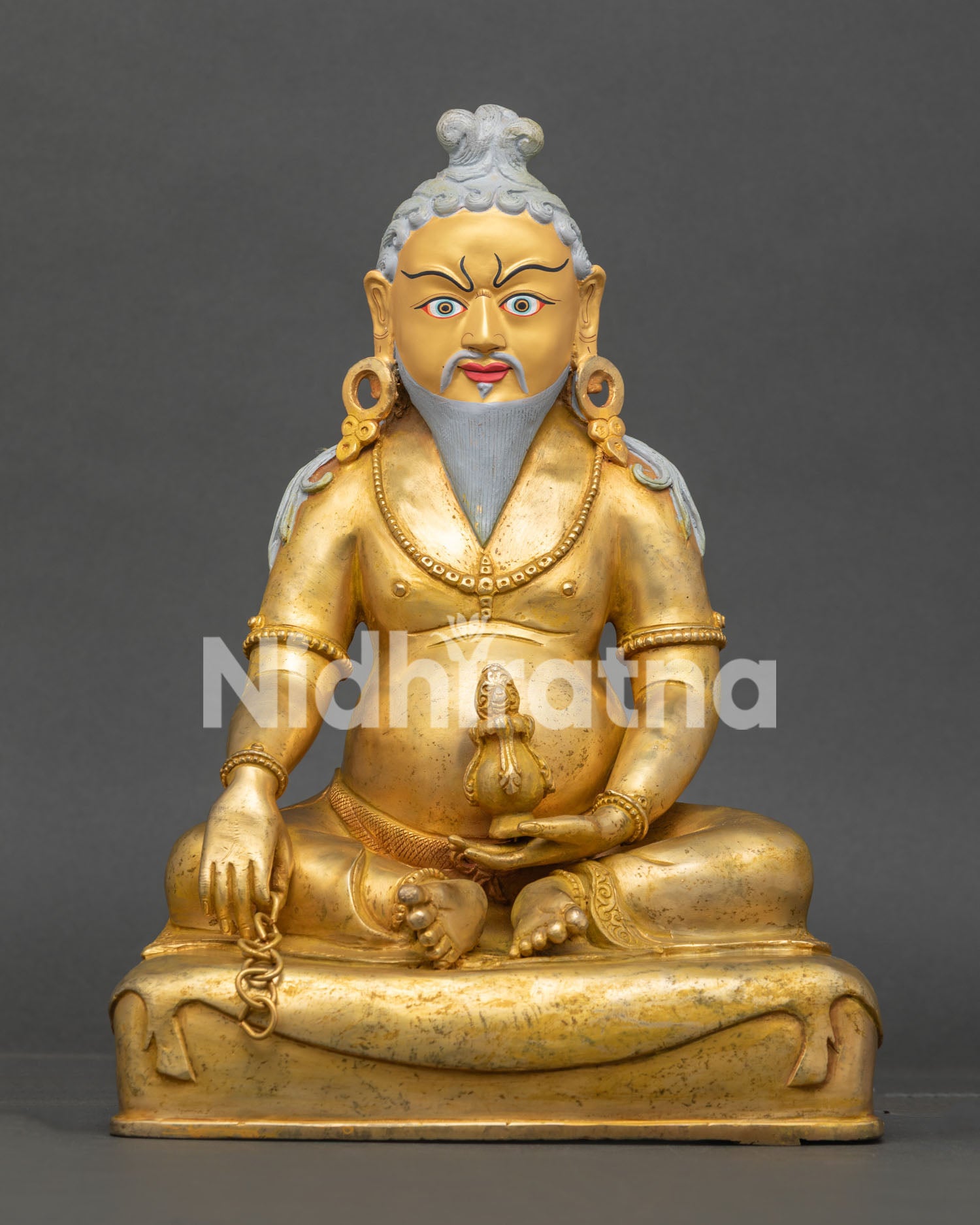 Thang Thong Gyalpo Statue handcrafted in Nepal with 24K gold fire gilding