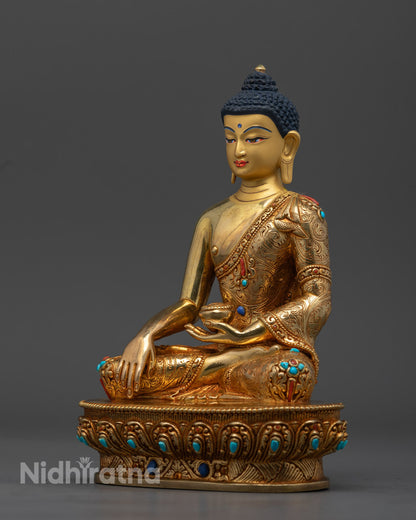 the Shakyamuni Buddha Statue's back, highlighting the hollow chamber designed for filling with mantras, relics, or sacred objects