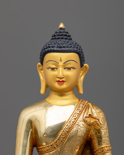the patra alms bowl on Authentic Gautam Buddha Statue symbolizing renunciation and humility, ideal for spiritual practice.