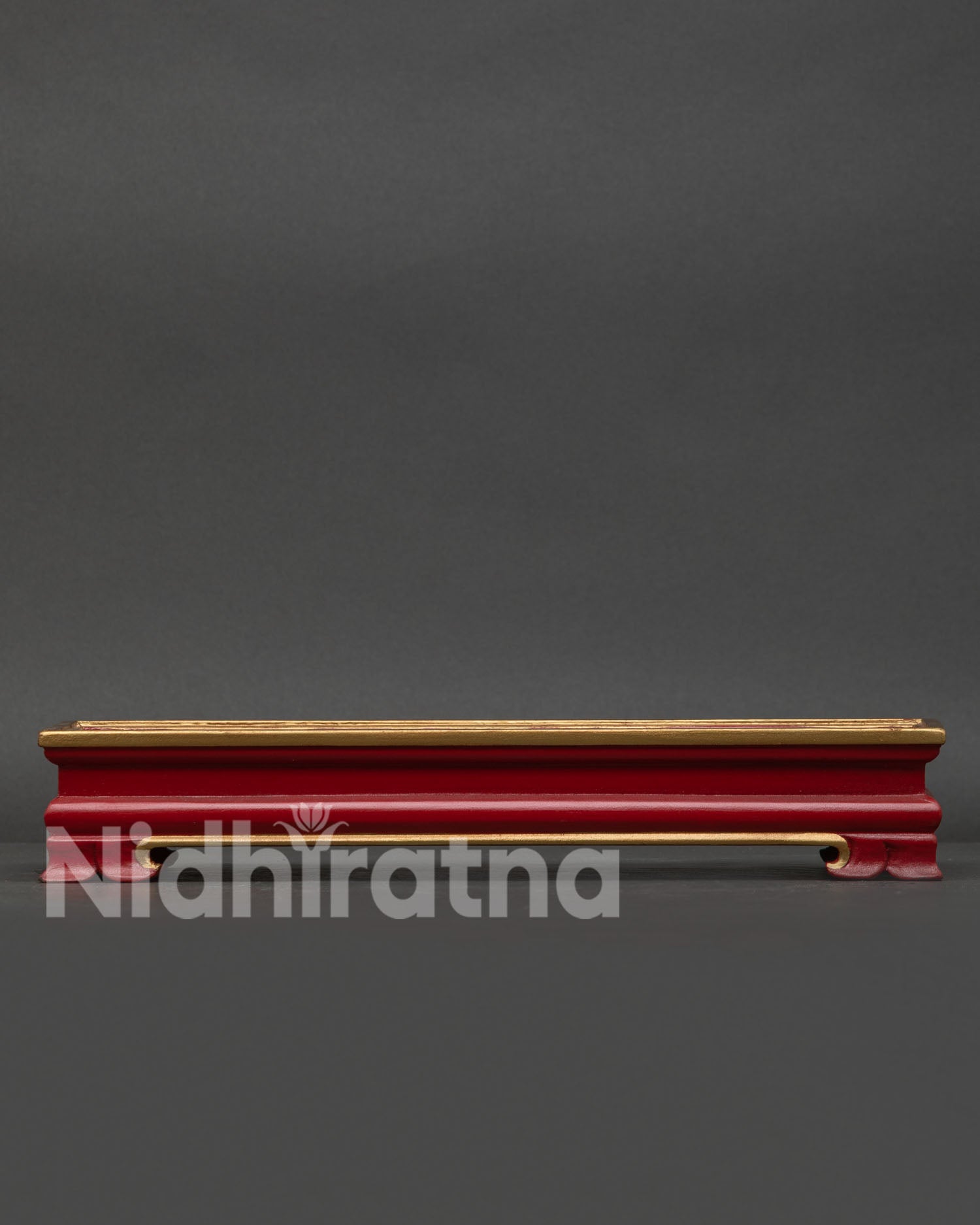 Tibetan wooden altar tray for water bowls butter lamps and sacred items