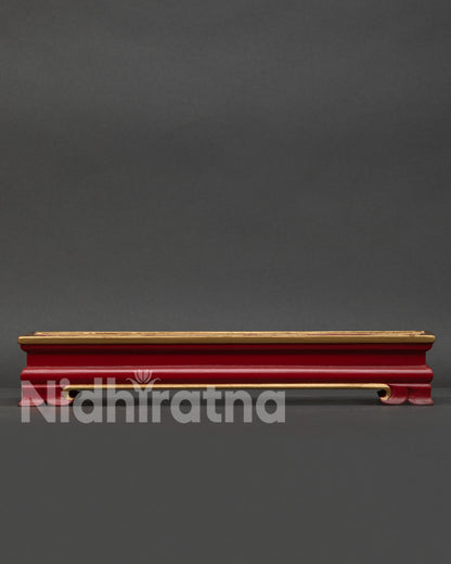 Tibetan wooden altar tray for water bowls butter lamps and sacred items