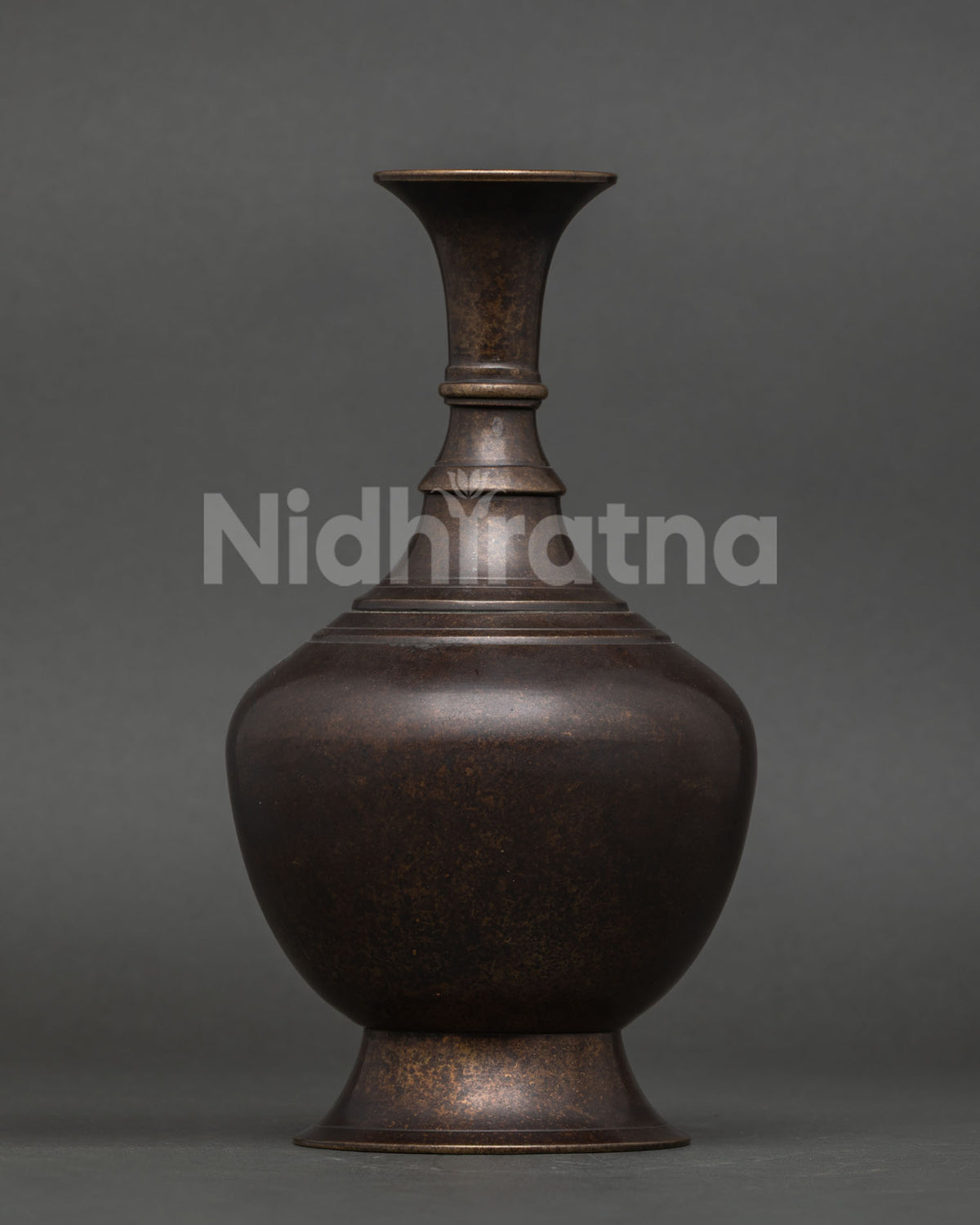 Traditional bronze Flower Vase Set for fresh flowers spiritual water and ceremonial Buddhist offerings.