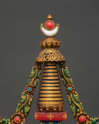 Traditional Handcrafted Stupa by Newari Artisans from Nepal