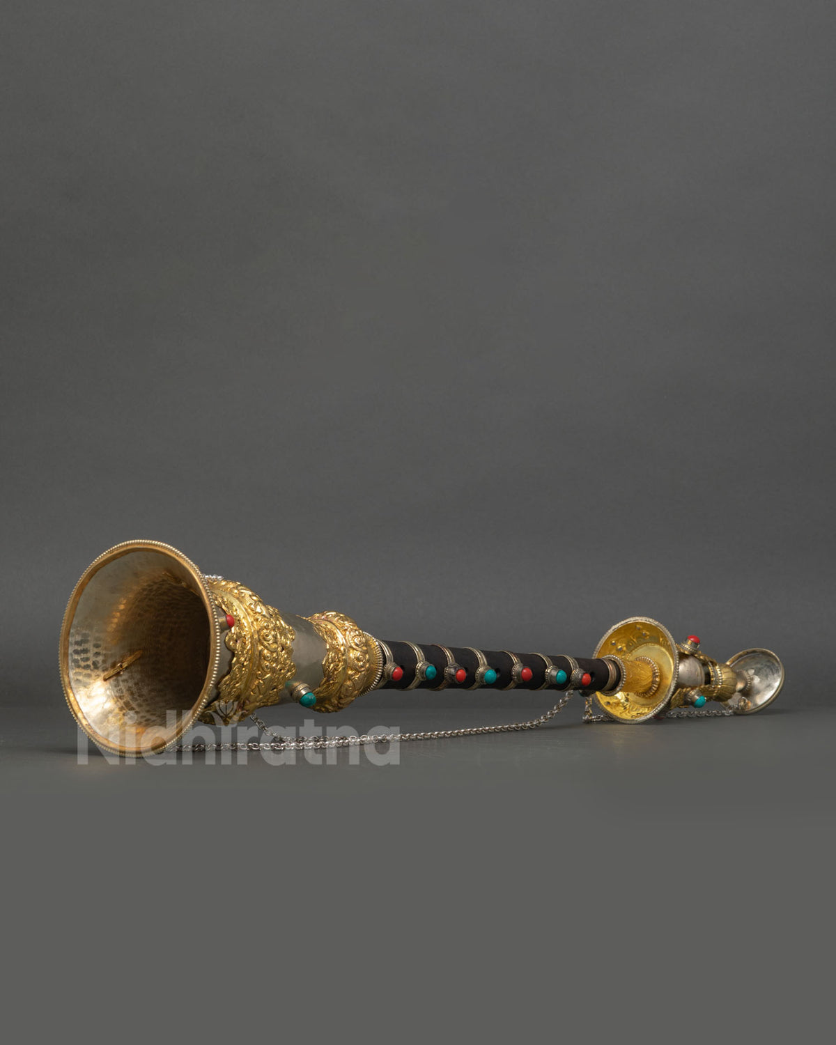 Traditional Himalayan Gyaling Set for Tibetan Buddhist ceremonies and temple rituals