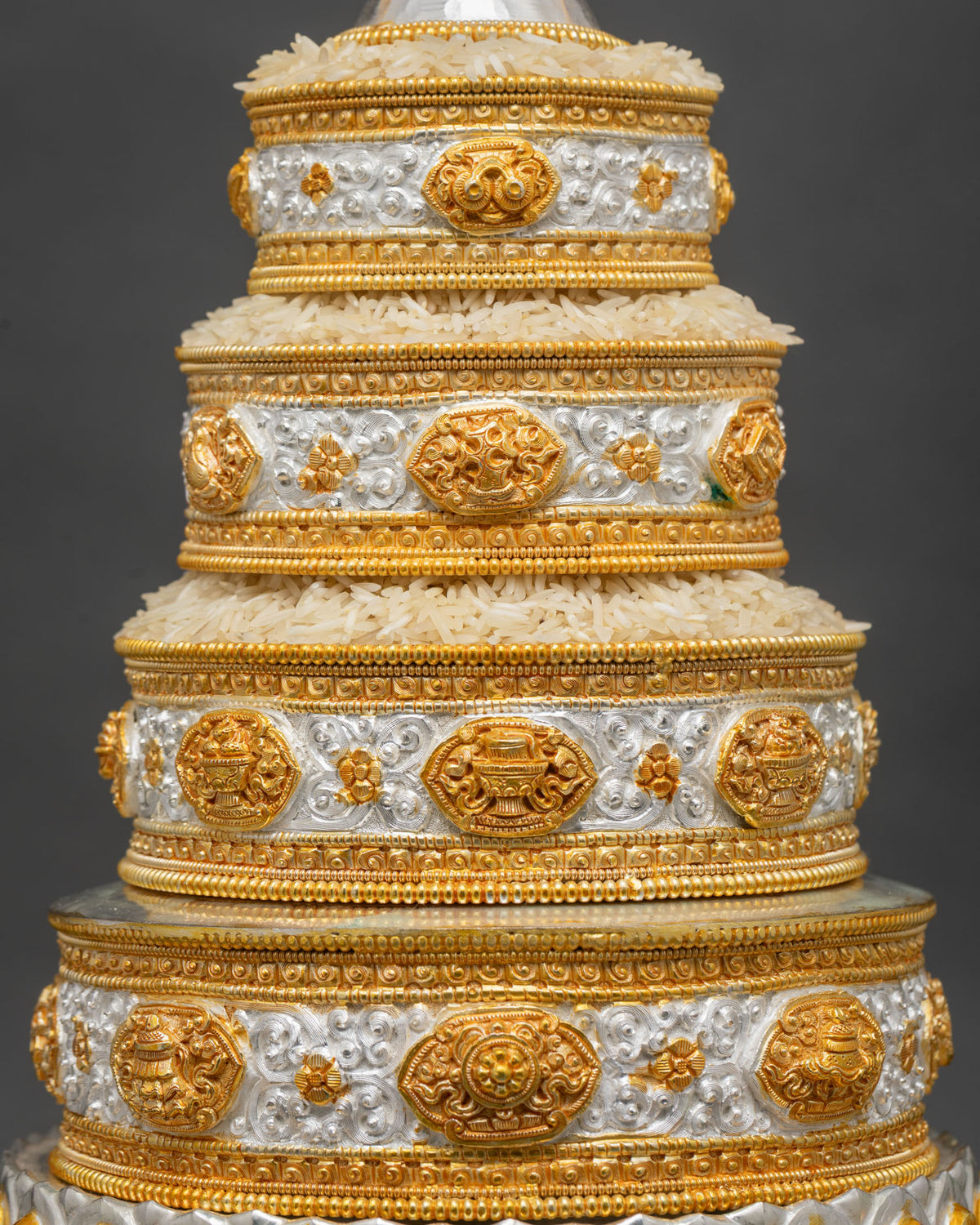 Traditional Himalayan Mandala Offering Set handcrafted by Newari artisans in Patan, Nepal