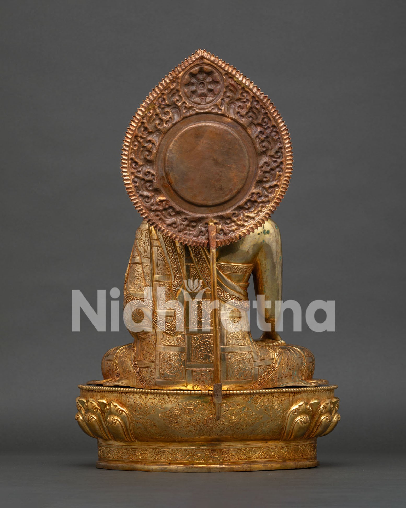 Traditional Lost Wax Shakyamuni Buddha Statue for Buddhist Altar and Meditation