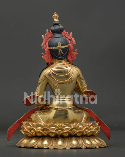 Traditional lost wax Vajrasattva statue for Buddhist altar and meditation practice