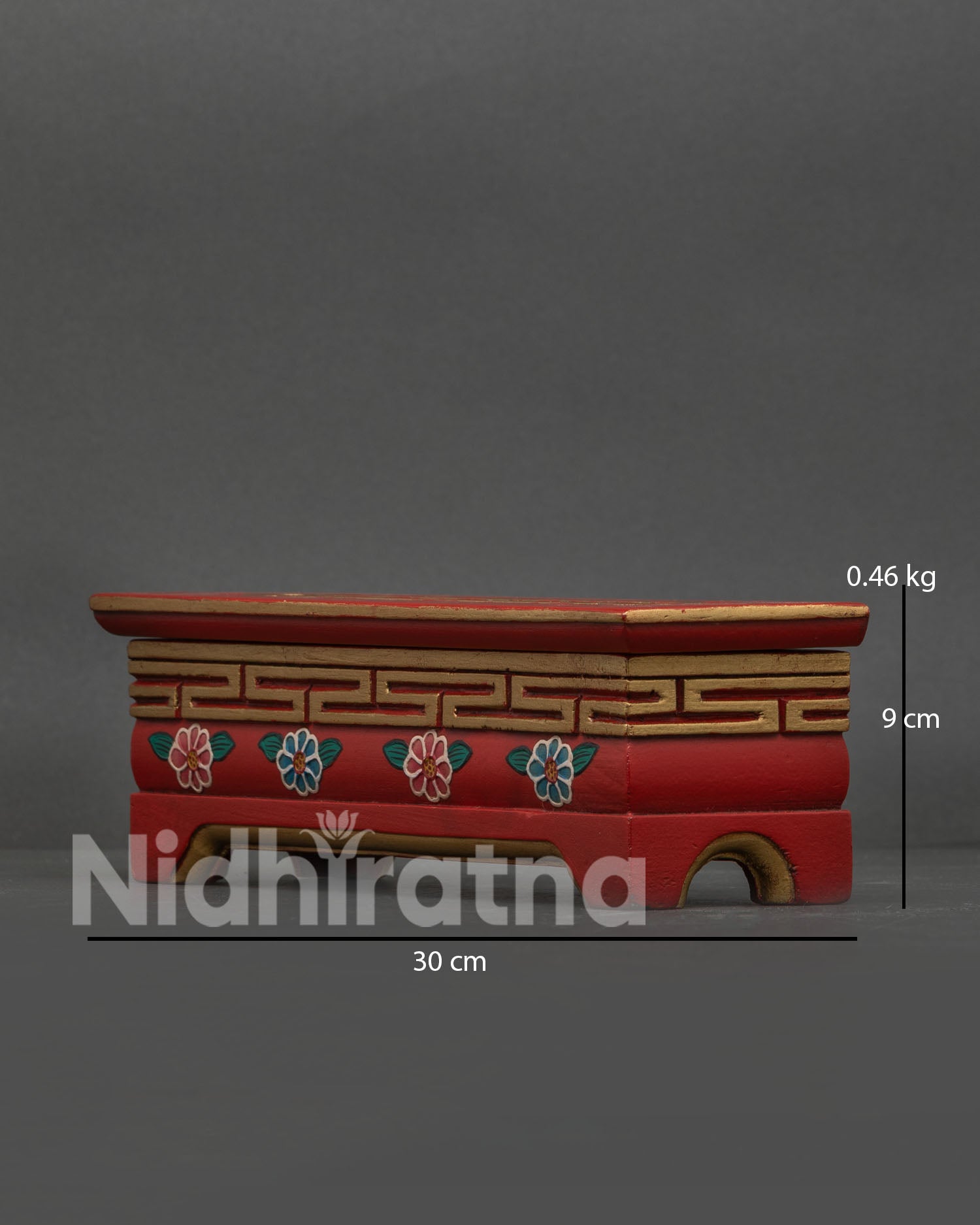 Traditional Nepalese ritual incense burner with hand-painted floral details
