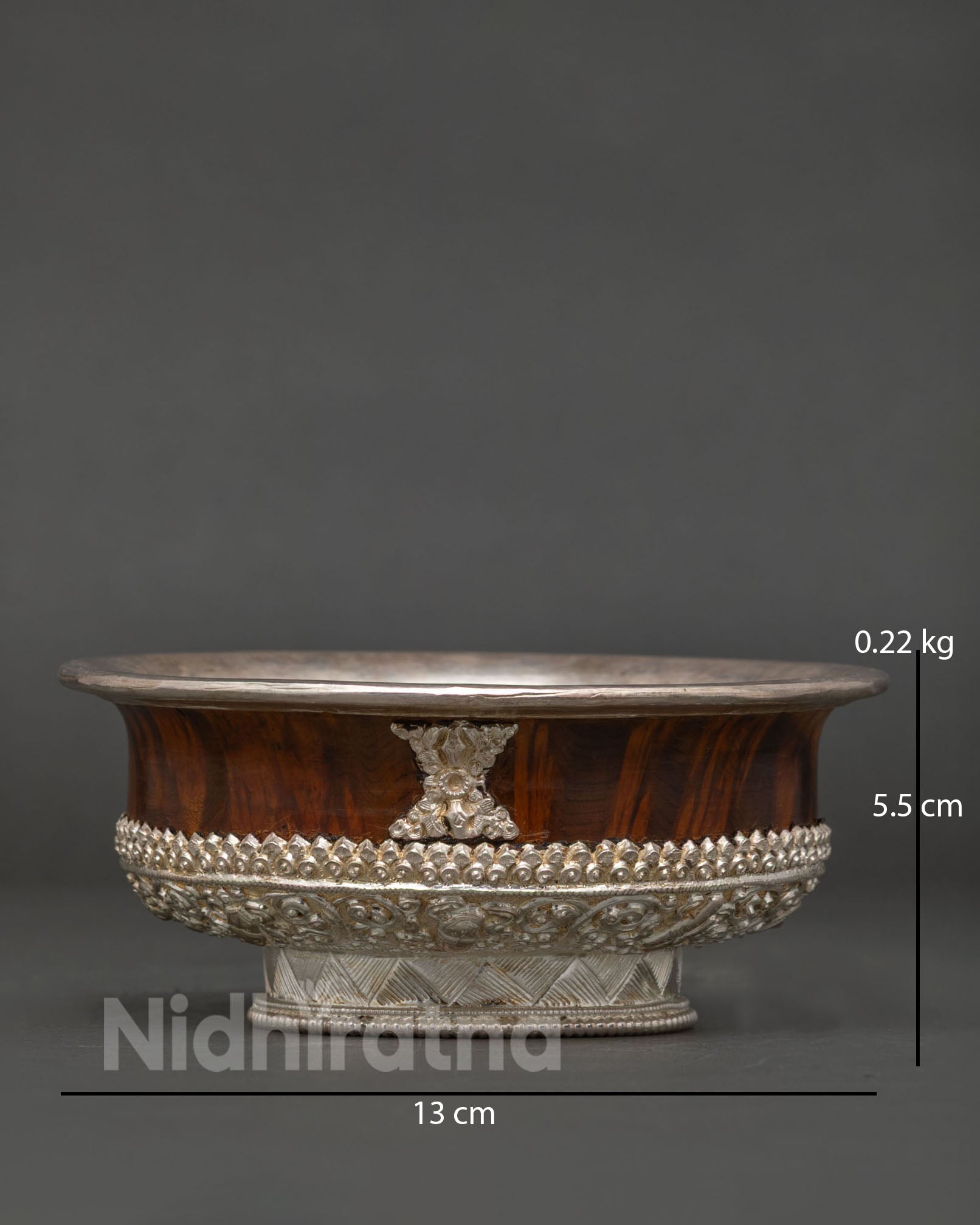 Traditional Tibetan Buddhist Tsog Offering Bowl for Sacred Rituals and Offerings