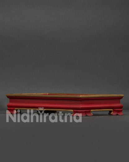 Traditional Tibetan offering tray for Buddhist puja and meditation