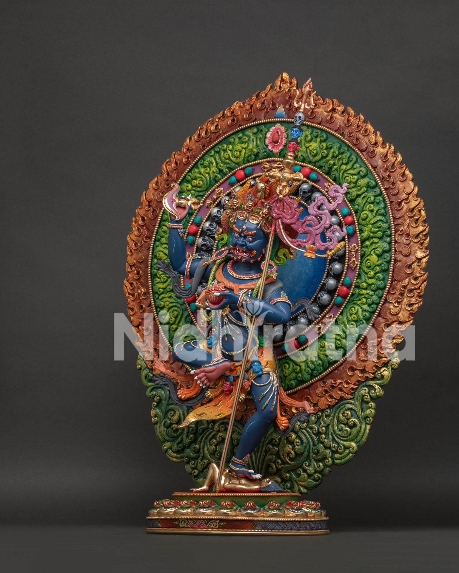 Troma Nagmo statue left view side handcrafted Nepali sculpture