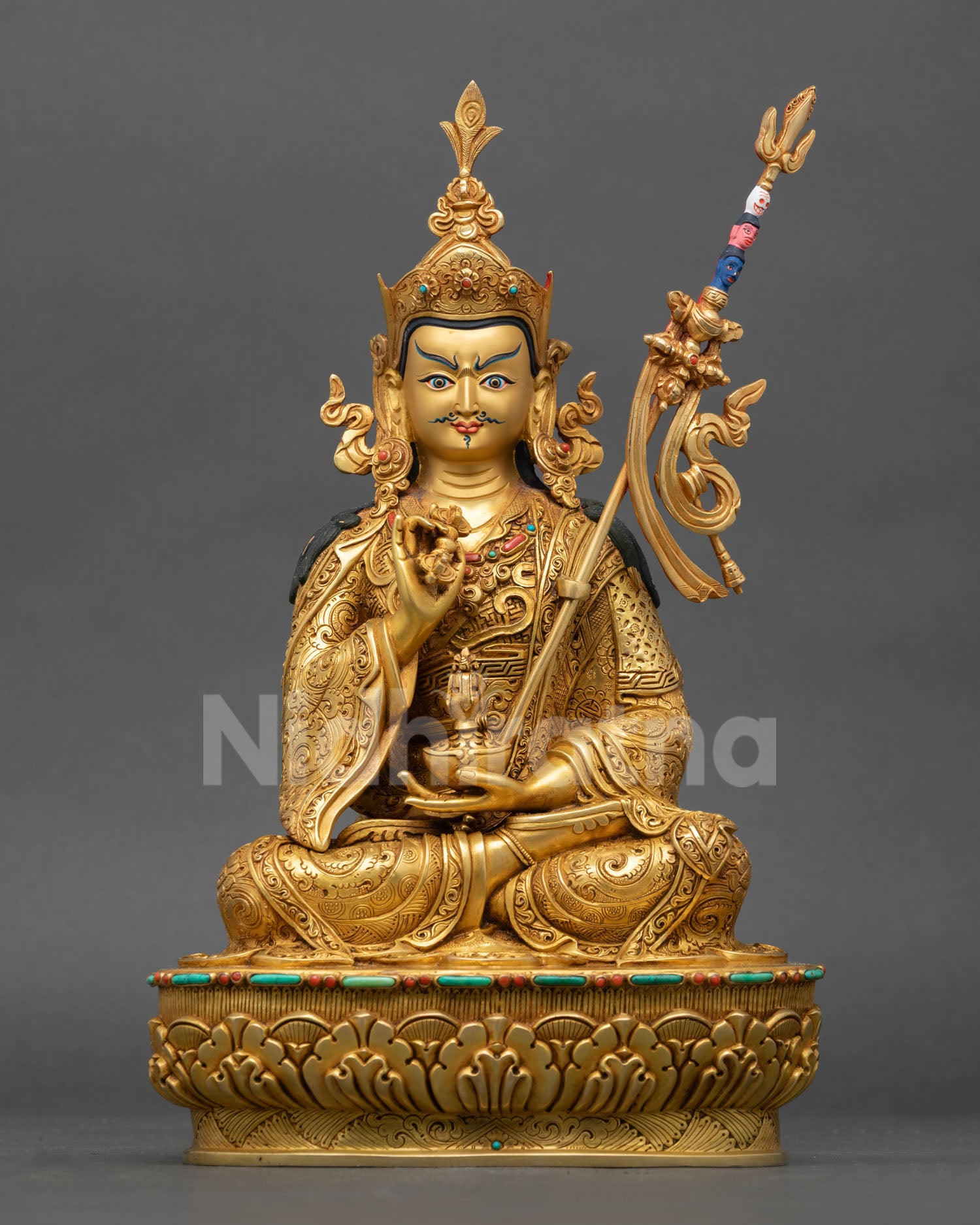 tsokye dorje statue handcrafted copper buddhist vajrayana sculpture nepal