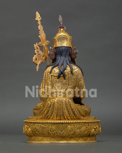 Tsokye Dorje statue, seated on a blooming lotus throne with authentic Nepalese craftsmanship