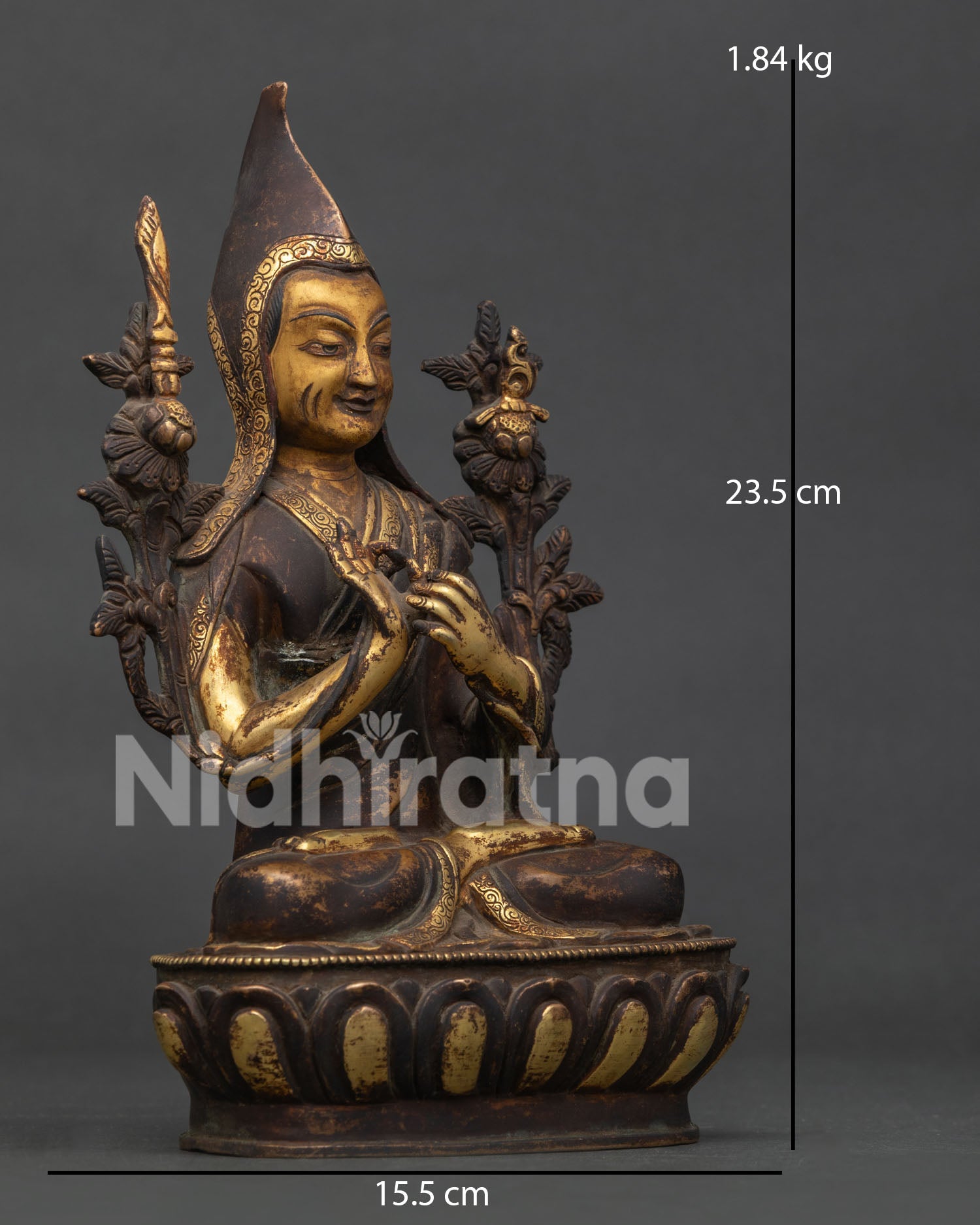 Tsongkhapa Buddhist Master Detail Handcrafted Newari Art.