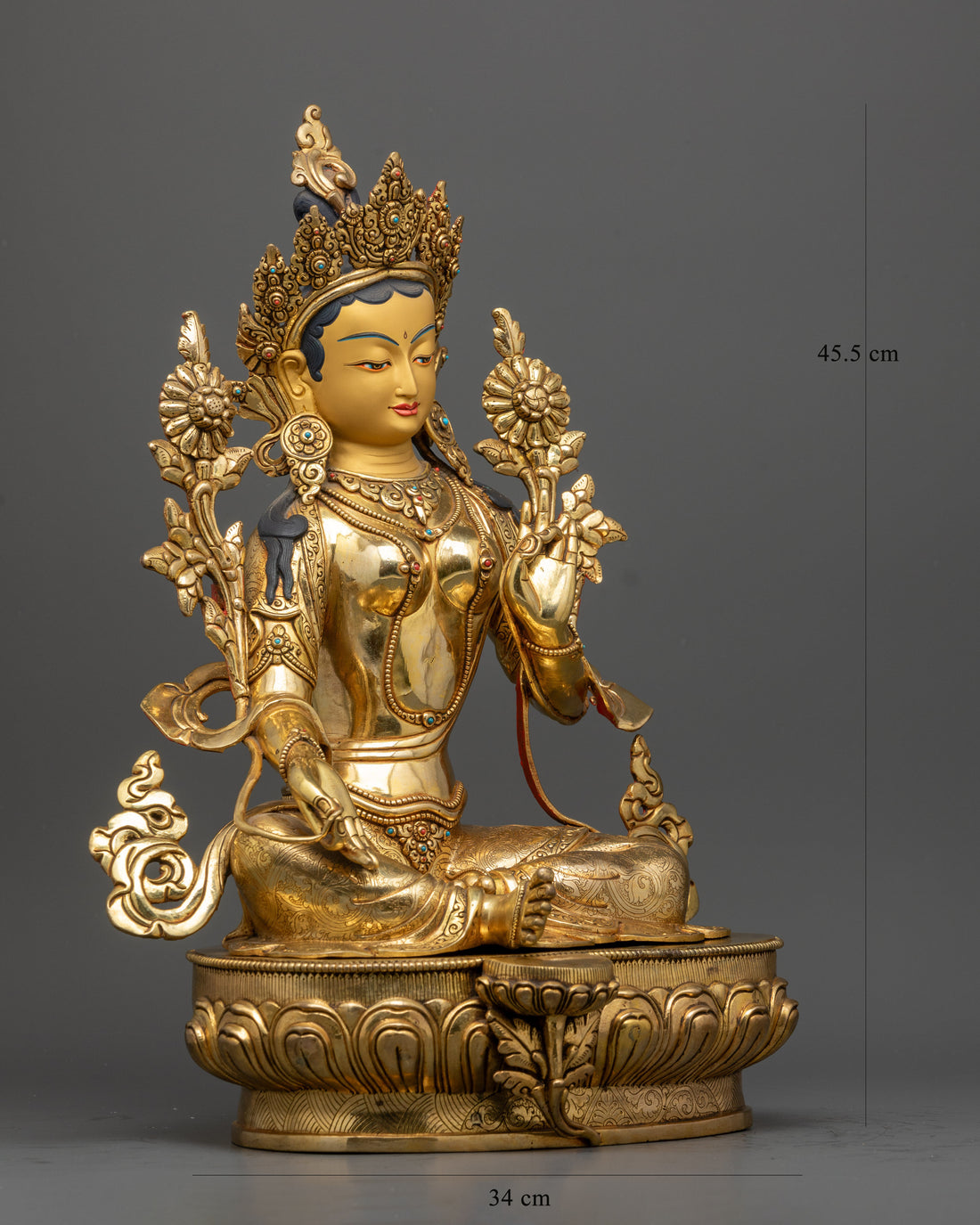 Green Tara Deity Statue : Serene and Sacred Spiritual Décor