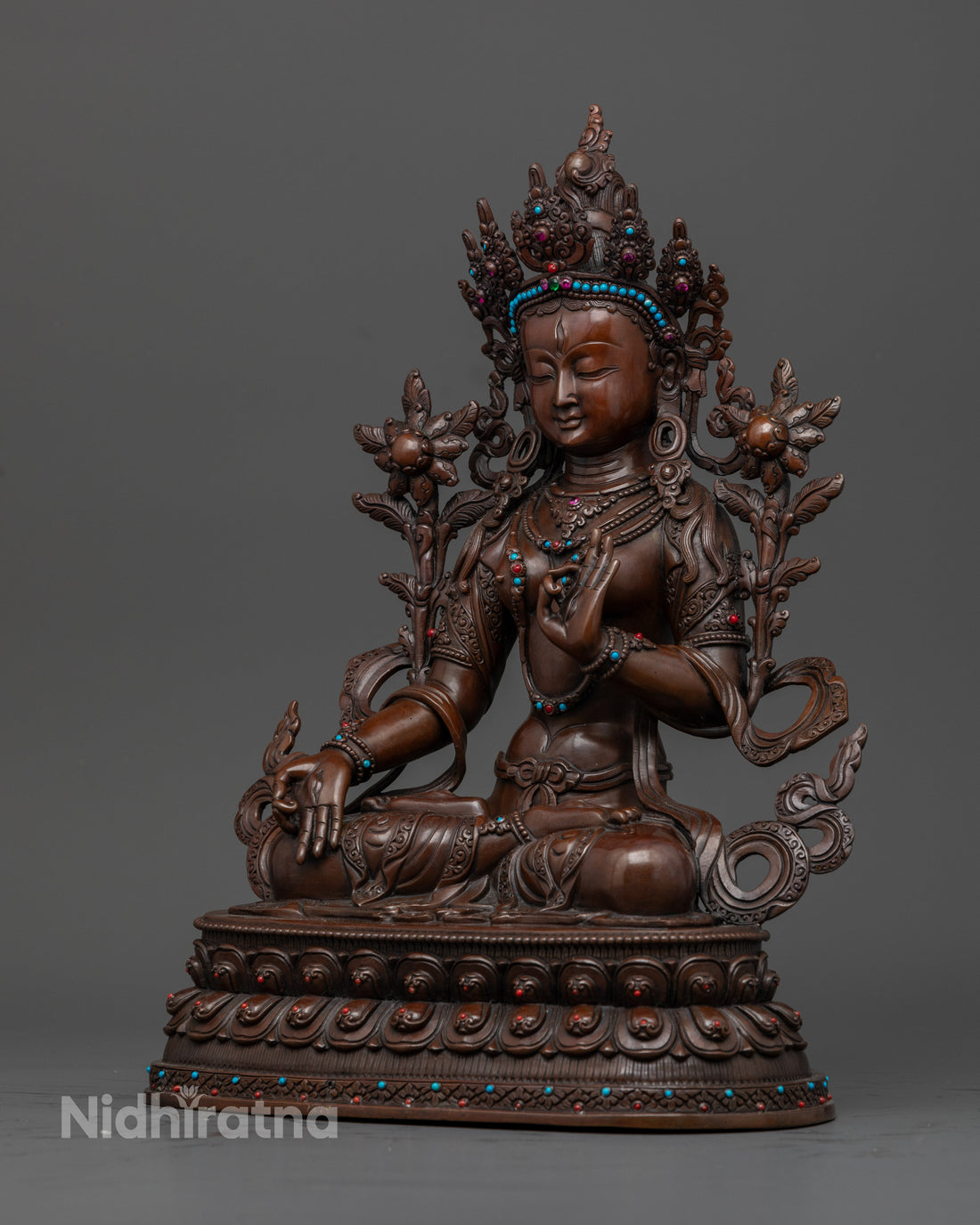 White Tara Oxidized Statue: A Blessing of Longevity