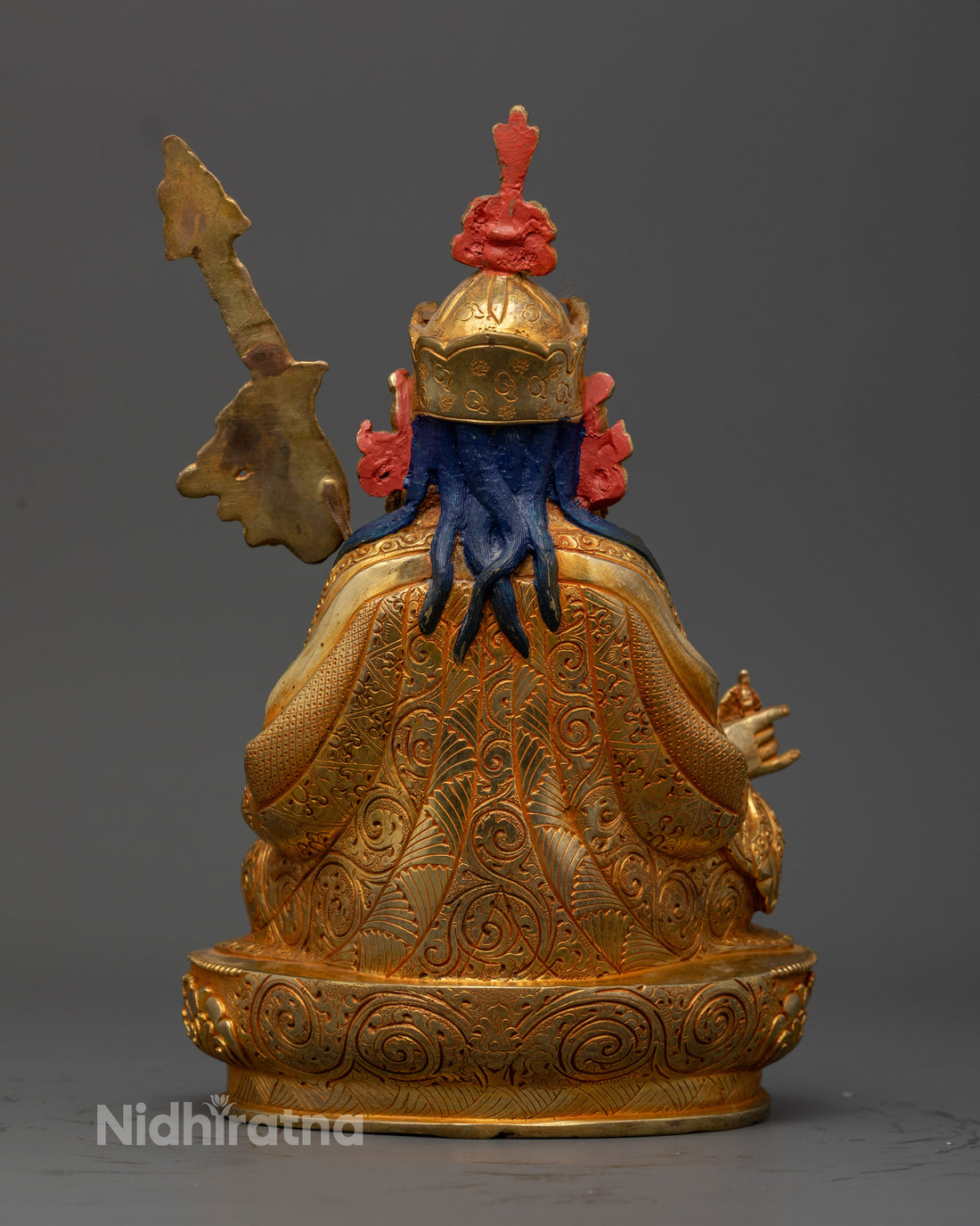 Gold-Gilded Guru Rinpoche Statue