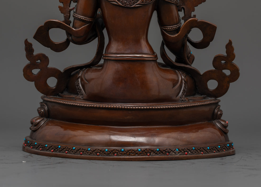 White Tara Oxidized Statue: A Blessing of Longevity