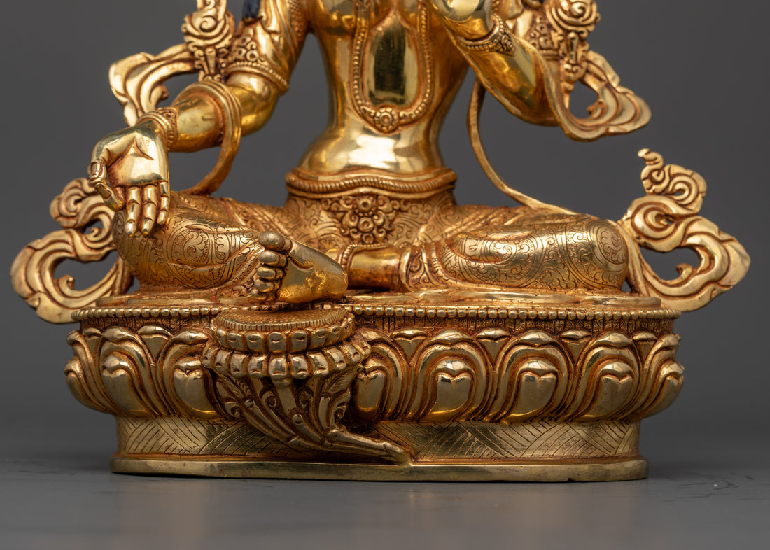 Authentic & Elegant Goddess Tara Statue: Majestic Work of Art