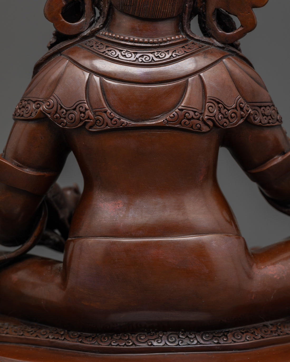 Oxidized Dzambhala Statue: Radiating Fortune and Prosperity