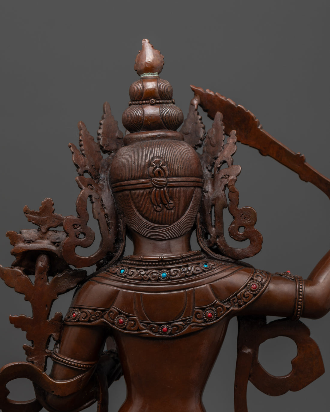 Elegant Oxidized Manjushri Statue: A piece of Buddhist Art