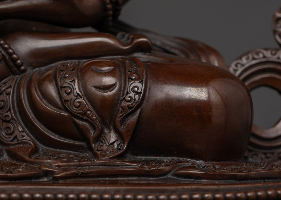 Oxidized Amitayus Statue: Buddha of Infinite Life