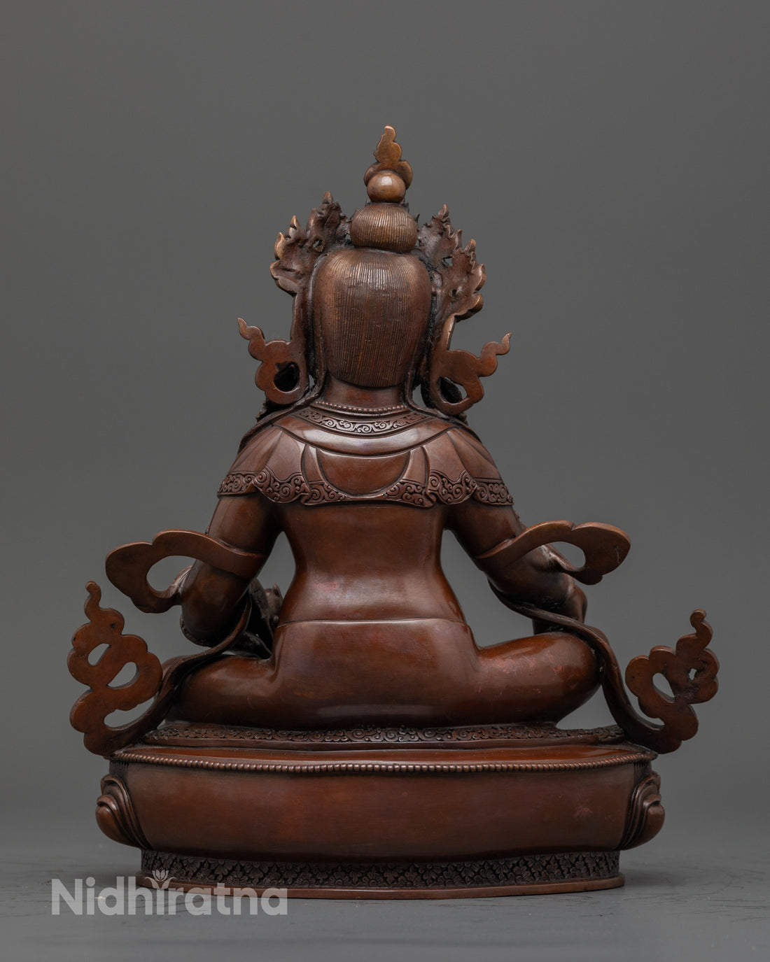 Oxidized Dzambhala Statue: Radiating Fortune and Prosperity