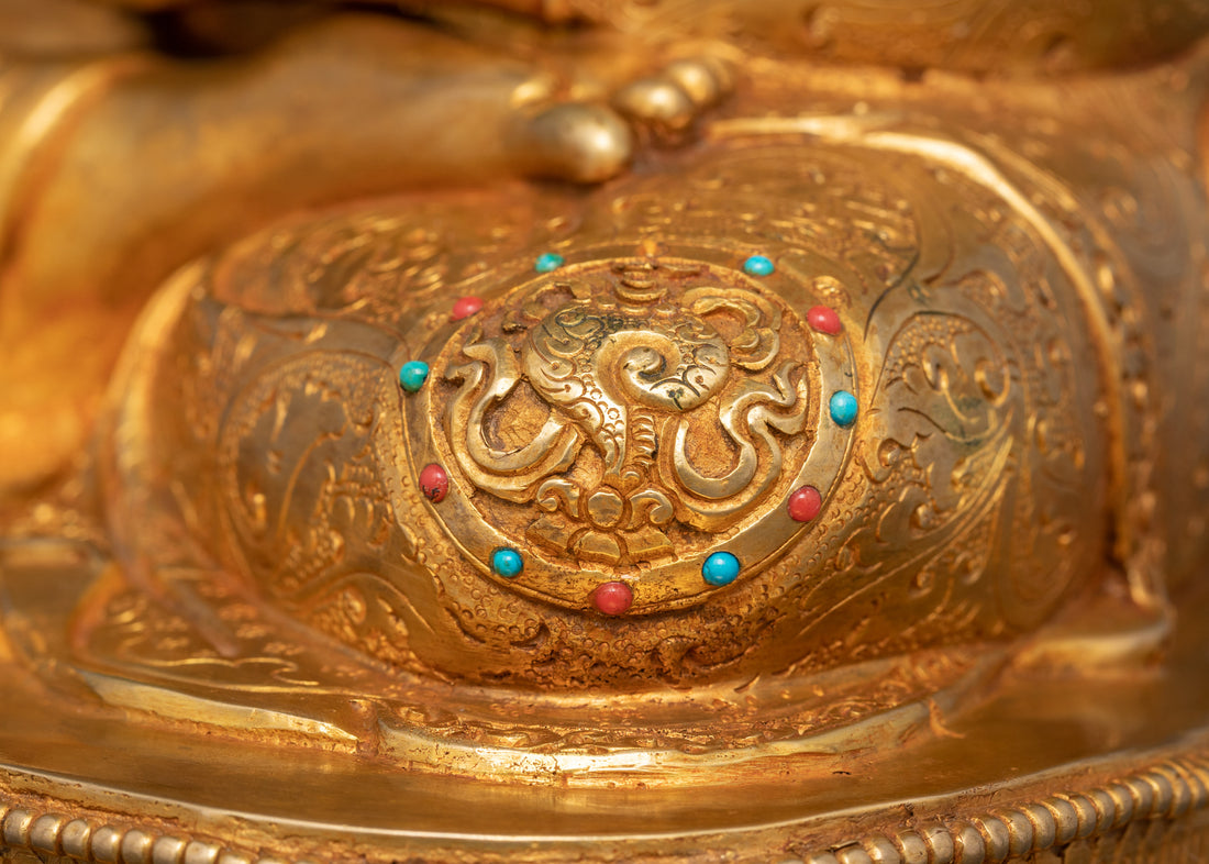 The Golden Buddhist Statue : Amitabha Buddha