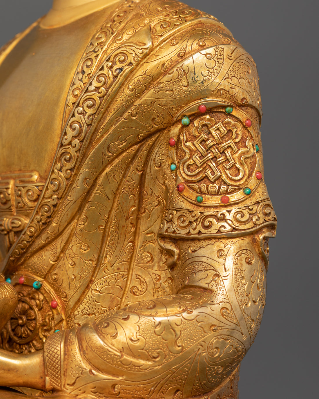 The Golden Buddhist Statue : Amitabha Buddha