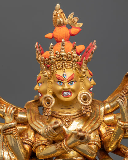 Kalachakra Deity Statue: Tibetan Buddhist  Sculpture