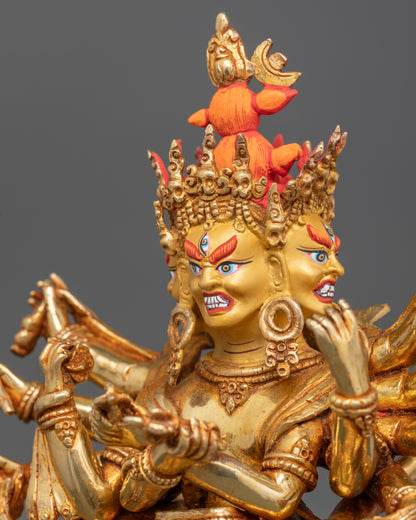 Kalachakra Deity Statue: Tibetan Buddhist  Sculpture