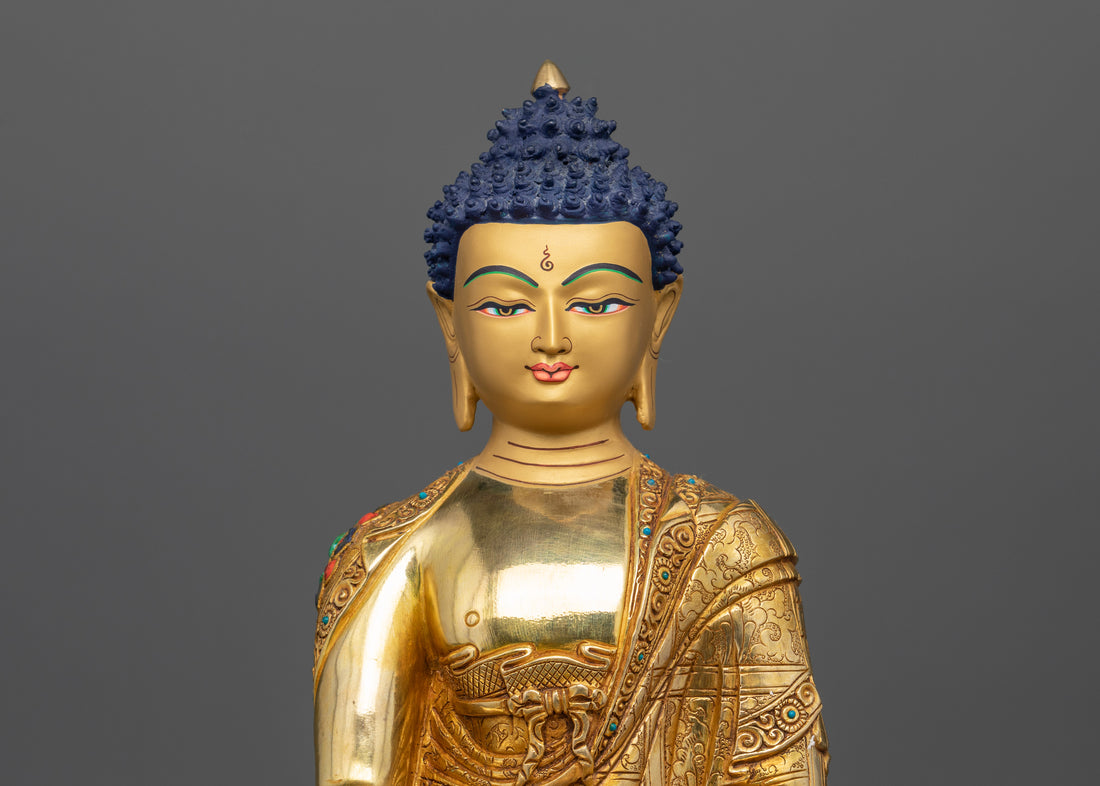 Shakyamuni Buddha Statue | Glided with 24K Gold