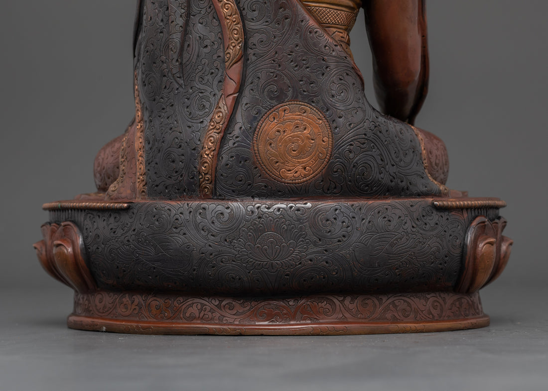 Longchenpa | Longchen Rabjam Oxidized Copper Statue