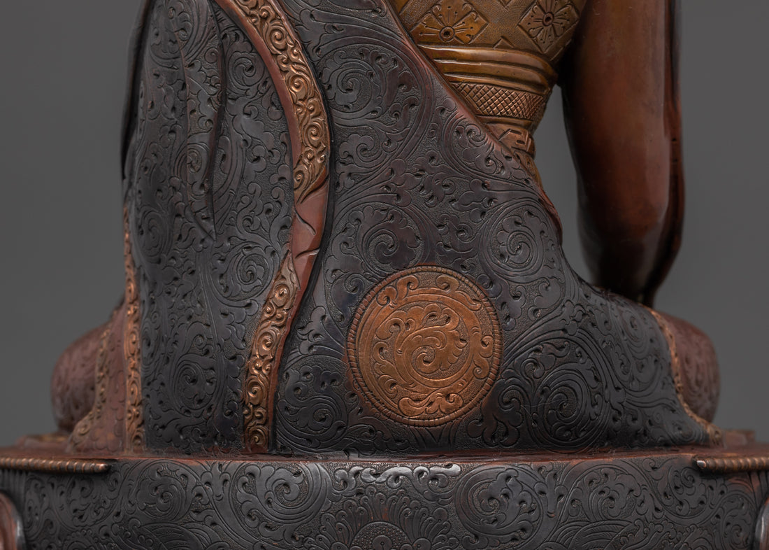 Longchenpa | Longchen Rabjam Oxidized Copper Statue