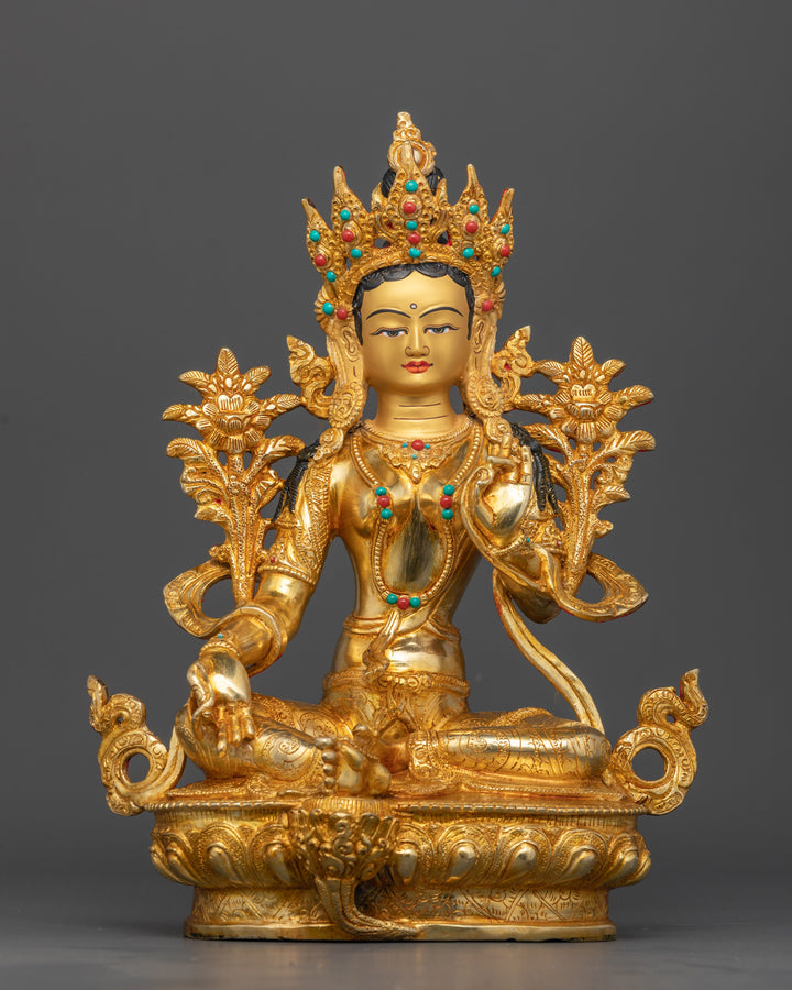 Emerald Grace: The Green Tara Statue