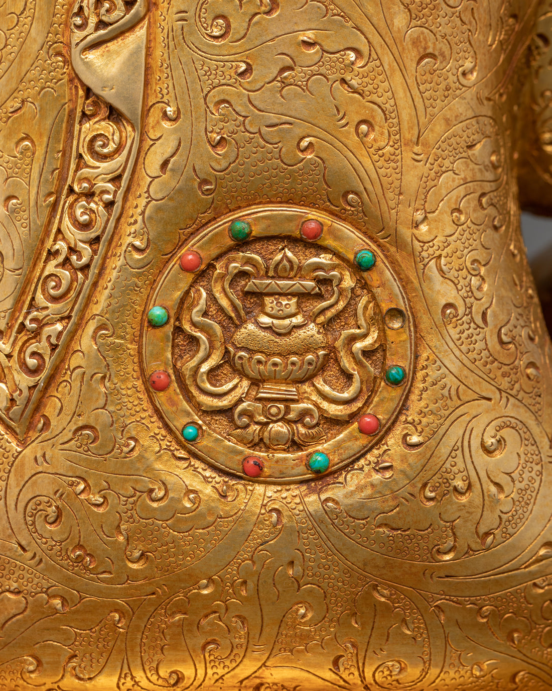 The Golden Buddhist Statue : Amitabha Buddha